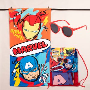 Set Toalla 70x140 cm. + Lentes de Sol / Avengers Ray- Mashini