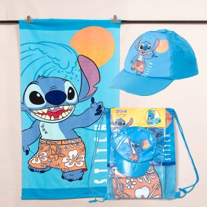 Set Toalla de Playa 70x140 cm + Jockey / Stitch Sunse - Mashini