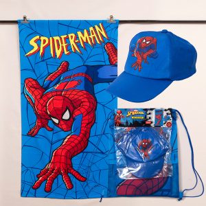Set Toalla de Playa 70x140 cm + Jockey / Spiderman Ara - Mashini