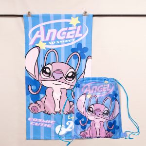 Toalla de Playa 70x140 cm + Bolso / Angel Coqueta - Mashini