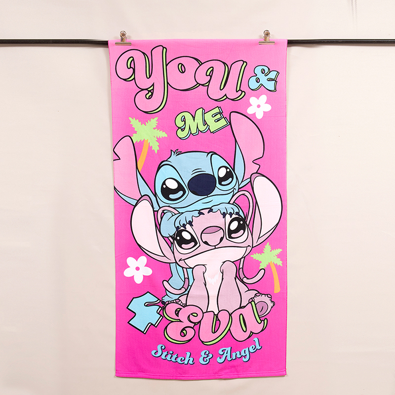 Toalla de Playa 70x140 cm + Bolso / Stitch Love - Mashini - Imagen 2