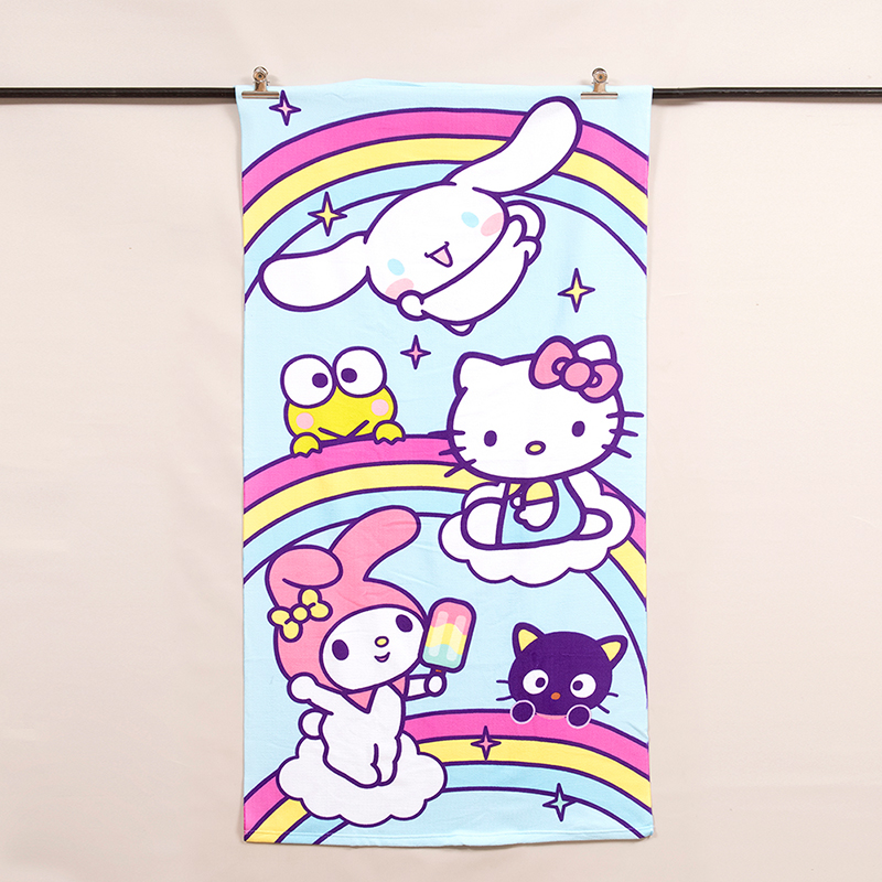 Toalla de Playa 70x140 cm + Bolso / Hello Kitty Amigos - Mashini - Imagen 2