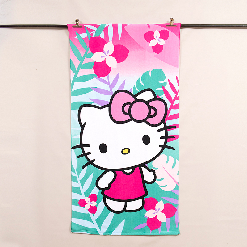 Toalla de Playa 70x140 cm + Bolso / Hello Kitty Tropica - Mashini - Imagen 2