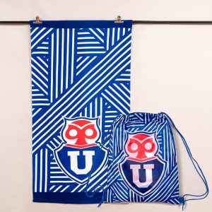 Toalla de Playa 70x140 cm + Bolso / U de Chile Azul - Mashini