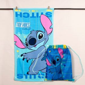 Toalla de Playa 70x140 cm + Bolso / Stitch Vibes - Mashini