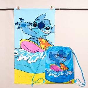 Toalla de Playa 70x140 cm + Bolso / Stitch Rider - Mashini