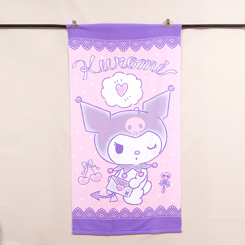 Toalla de Playa 70x140 cm + Bolso / Kuromi Carta - Mashini - Imagen 2