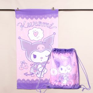 Toalla de Playa 70x140 cm + Bolso / Kuromi Carta - Mashini