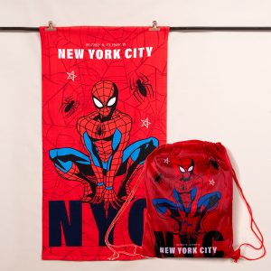 Toalla de Playa 70x140 cm + Bolso / Spiderman Goti - Mashini