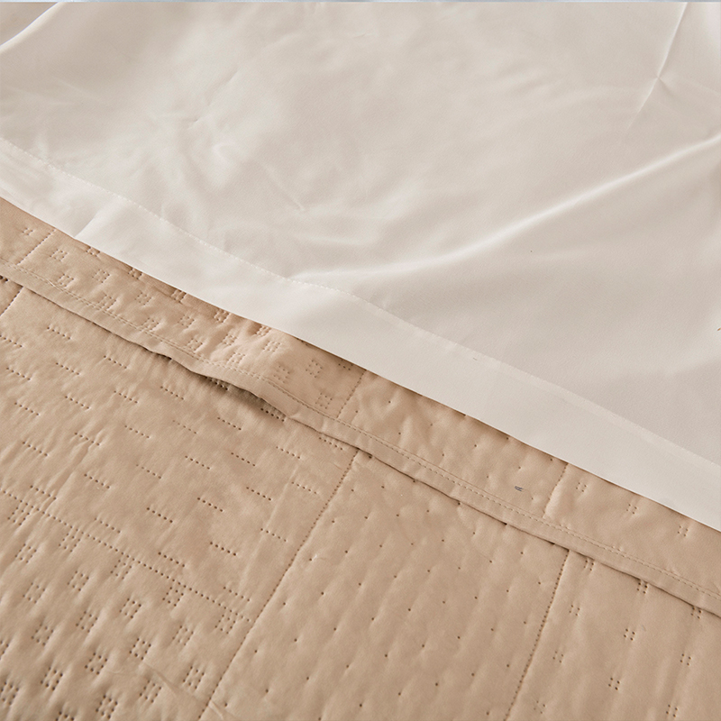 Quilt + Sábana Liso 1.5 Plaza / Beige - Mashini - Imagen 2