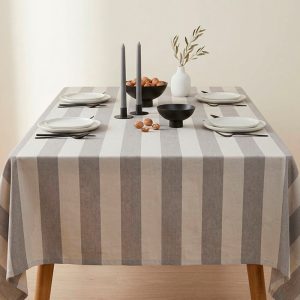 Mantel Rectangular Alondra Yarn Dyed 150x210cm / Beige Listado - Doral