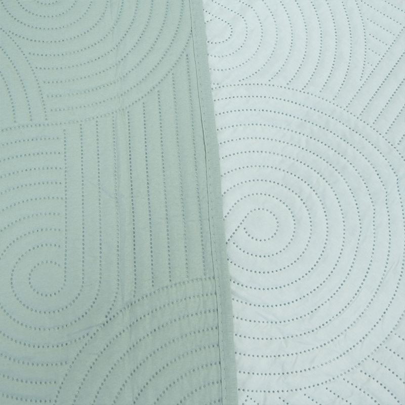 Quilt Hotpress Liso Bicolor 1.5 plazas / Verde Agua Menta - Doral - Imagen 2