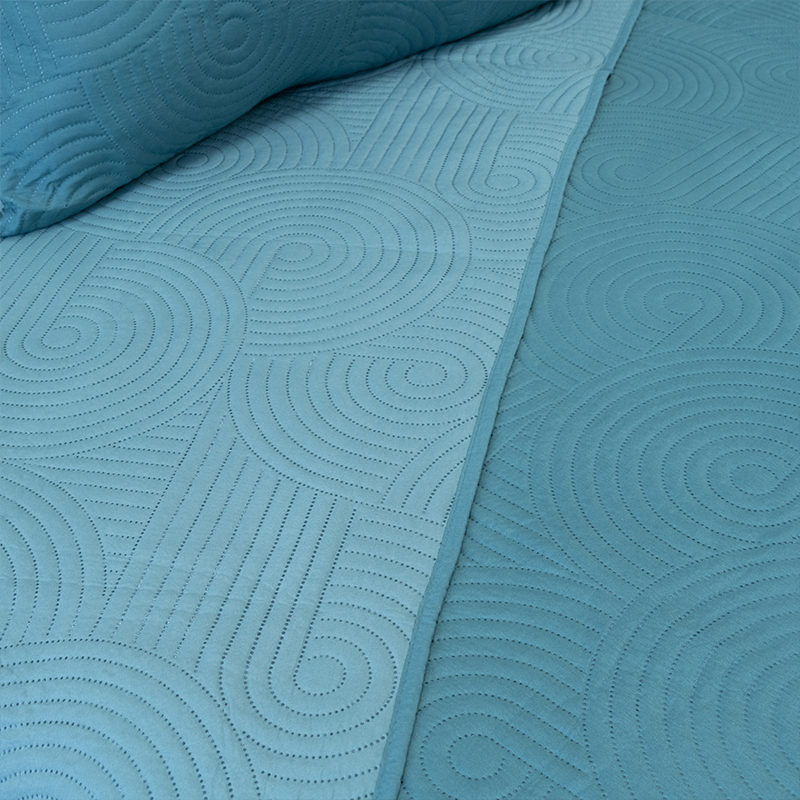 Quilt Hotpress Liso Bicolor 1.5 plazas / Verde Oscuro - Doral - Imagen 2