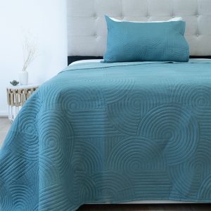 Quilt Hotpress Liso Bicolor 1.5 plazas / Verde Oscuro - Doral