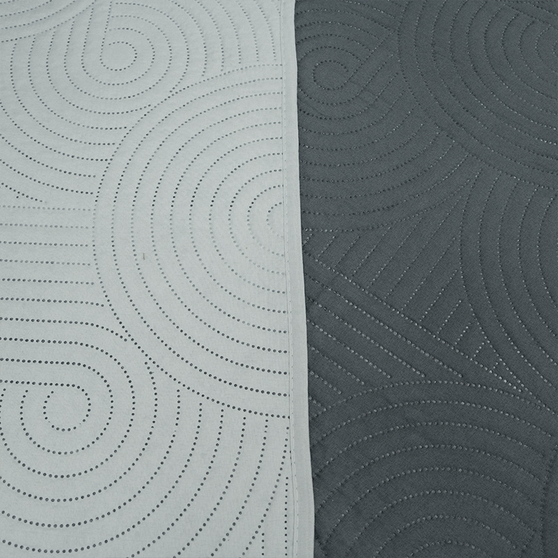 Quilt Hotpress Liso Bicolor 2 Plazas / Gris Claro Marengo - Doral - Imagen 2