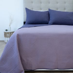 Quilt Hotpress Liso Bicolor 2 Plazas / Lila Morado - Doral