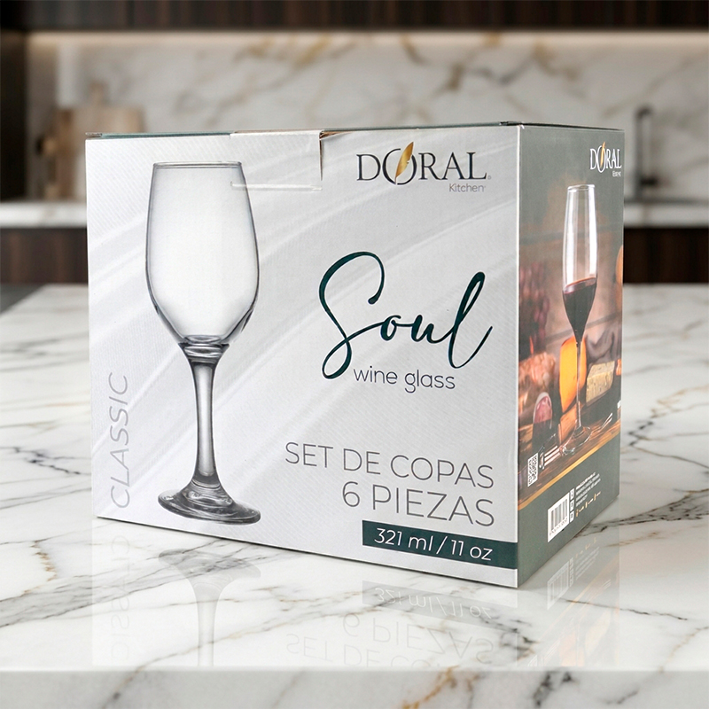 Set 6 Copa de Vino Soul 321ml / Clásico - Doral - Imagen 2