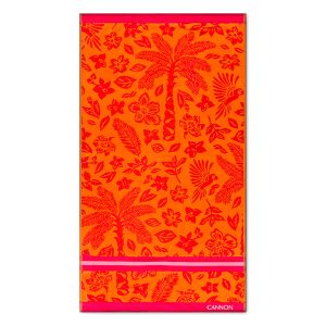 Toalla de Playa 420gr. 80x160 cm. Jacquard / Loros - Cannon
